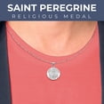 thumbnail image 3 of Picturesongold.Com Saint Peregrine Round Religious Medal Necklace Pendants Adult 10k Yellow Gold 3/4, 3 of 6