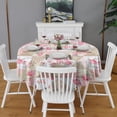 thumbnail image 2 of Pioneer Flower Floral Print Pattern Round Tablecloth 60"x60",Wrinkle Wipeable Table Cloth for Kitchen Dining Room Picnic Patio Party, 2 of 6
