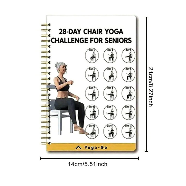 AQRS 28-Day Chair Yoga Challenge Spiral Notebook Thick Paper