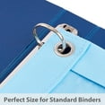 thumbnail image 5 of Binder Pencil Pouch Case for 3 Ring Binder, Clear Zipper Pen Case Bag, 1 Pack, Light Blue, 5 of 7
