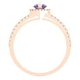 thumbnail image 4 of Clara Pucci 14K Rose Gold 1.2ct Alexandrite Halo Ring for Women, 4 of 7