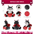thumbnail image 3 of DolliBu I Love You Heart Sitting Ladybug Plush - 6.5 inches, 3 of 6