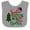 Heather and White, variant on Inktastic Santa is Promoting Me to Big Brother Green Plaid Tree Boys Baby Bib