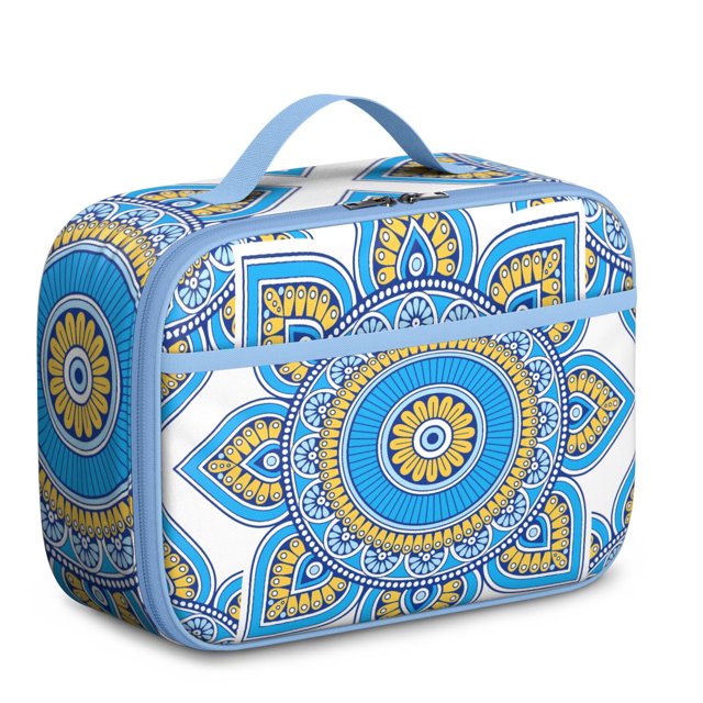 Abstract Ornamental Mandala Small Insulated Tote 8-Hour Cold Retention Spacious for Picnic Hiking