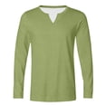 thumbnail image 4 of Aofany Big and Tall T Shirts for Men Solid Color Long Sleeve Tee Tops Fashion Casual V-Neck Loose Fit Shirts M-5XL, 4 of 5