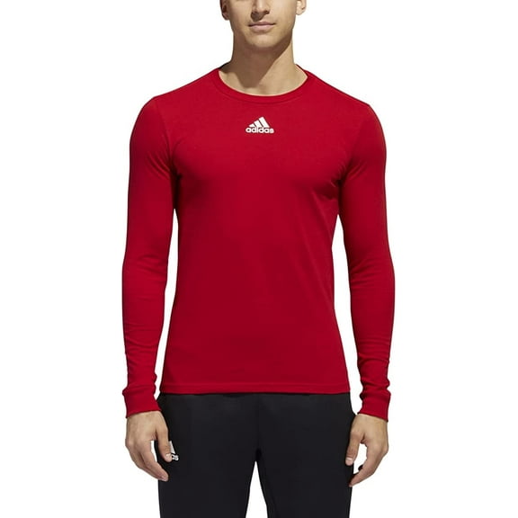 EK0199 Adidas Men's Amplifier Long Sleeve T-shirt Red M
