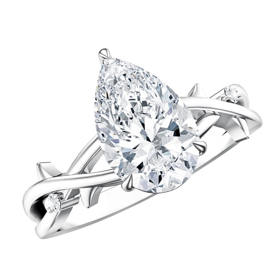 Rosec Jewels IGI Certified 2 Carat Lab Grown Diamond Art Deco Engagement Ring - E-VS1 Quality, 925 Sterling Silver, US 4.00