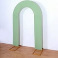 thumbnail image 4 of BalsaCircle 8 feet Sage Green Fitted Spandex Double Open Arch Backdrop Stand Cover Party Events Decorations Supplies, 4 of 8
