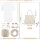 thumbnail image 2 of Kit de bolsas de ganchillo para tejer, 18 Uds., color beige, bolsa tejida a mano, herramienta de punto de cruz, juego de hojas de lona de malla de plástico, bolso hecho a mano, kit de costura Rojo Verde Cocina, Decoración y Otros, 2 of 4