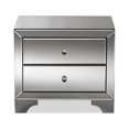 thumbnail image 3 of Urban Designs Berlin Glamour Style Mirrored 2-Drawer Nightstand, 3 of 6