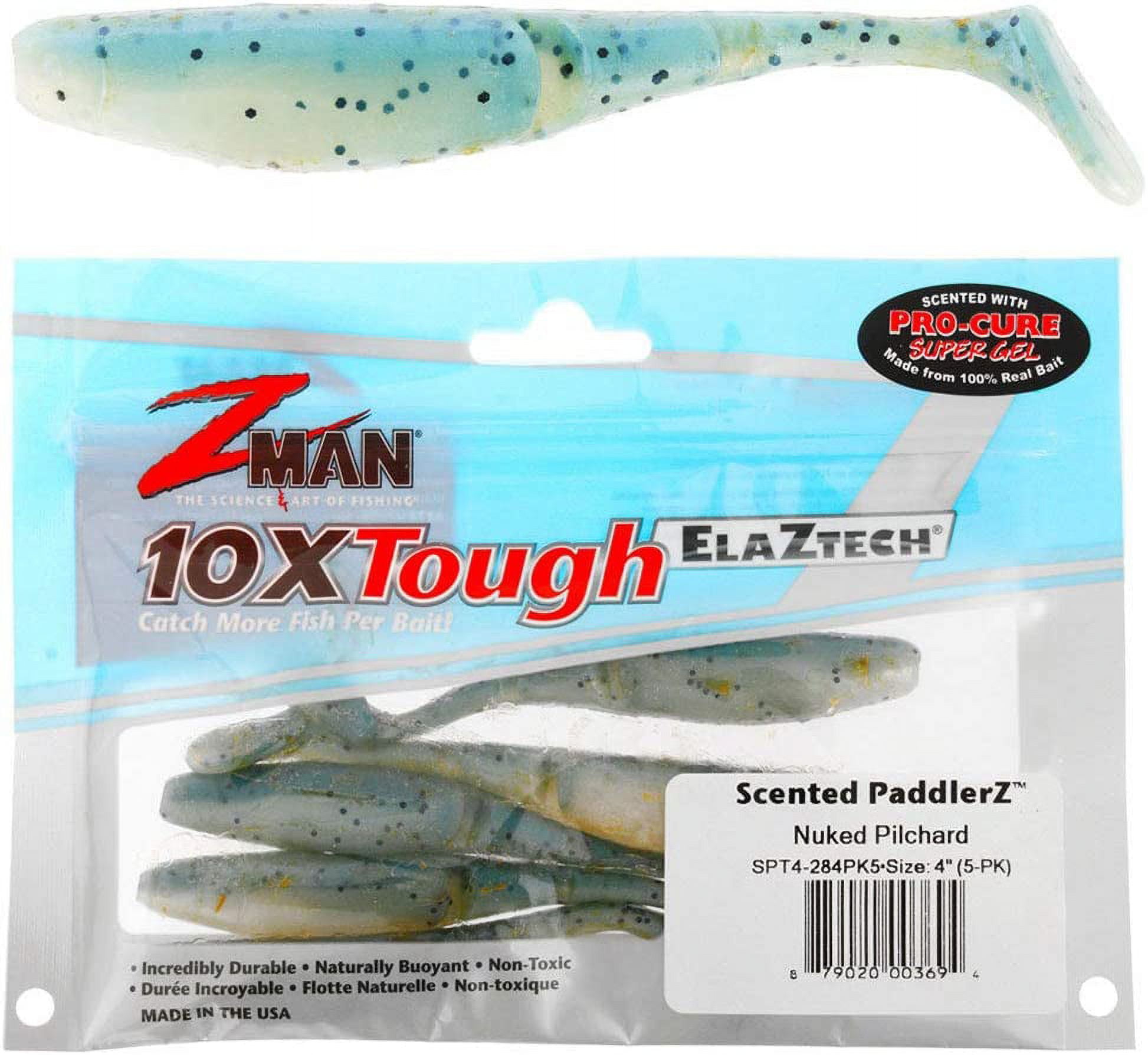 Z-Man Scented PaddlerZ 4 inch Soft Paddle Tail Swimbait