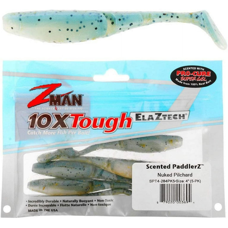 Z-Man Scented PaddlerZ 4 inch Soft Paddle Tail Swimbait