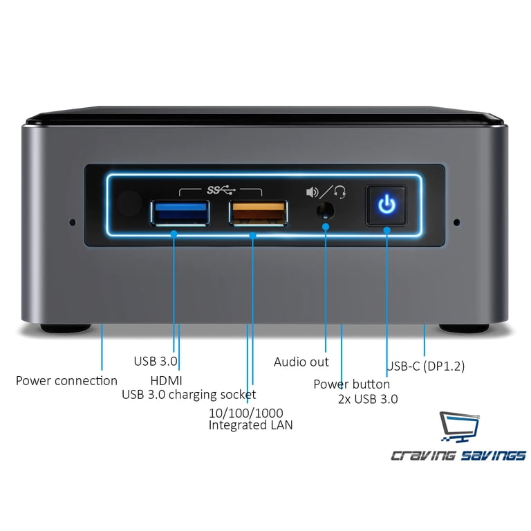 Intel NUC7i7BNH Mini PC, Intel Core i7-7567U 3.5GHz, 32GB DDR4