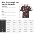 thumbnail image 6 of Lsque Fly Agaric and Flowers pattern Hawaiian Shirt for Men, Unisex Summer Beach Casual Short Sleeve Button Down Shirts-Large, 6 of 9