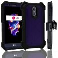 thumbnail image 3 of for 5.3" LG K20 K20 + PLUS K20 V LV5 Case Phone Case 360° Cover Screen Protector Clip Crystal Holster Kick stand Armor Grip Sides Shock Bumper Purple, 3 of 4