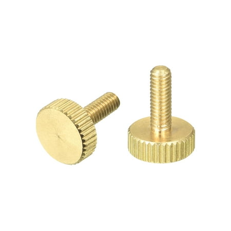 

Knurled Thumb Screws M4x12mm Flat Brass Bolts Grip Knobs Fasteners 2Pack