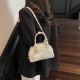 thumbnail image 3 of Bolso pequeño cuadrado de mano de moda retro 2025 para mujer, bolso Boston Morimeng para desplazamientos diarios, bolso bandolera versátil., 3 of 5
