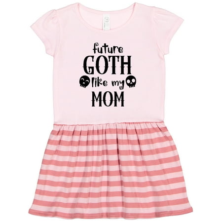 

Inktastic Future Goth Like My Mom with Skulls Gift Toddler Girl Dress