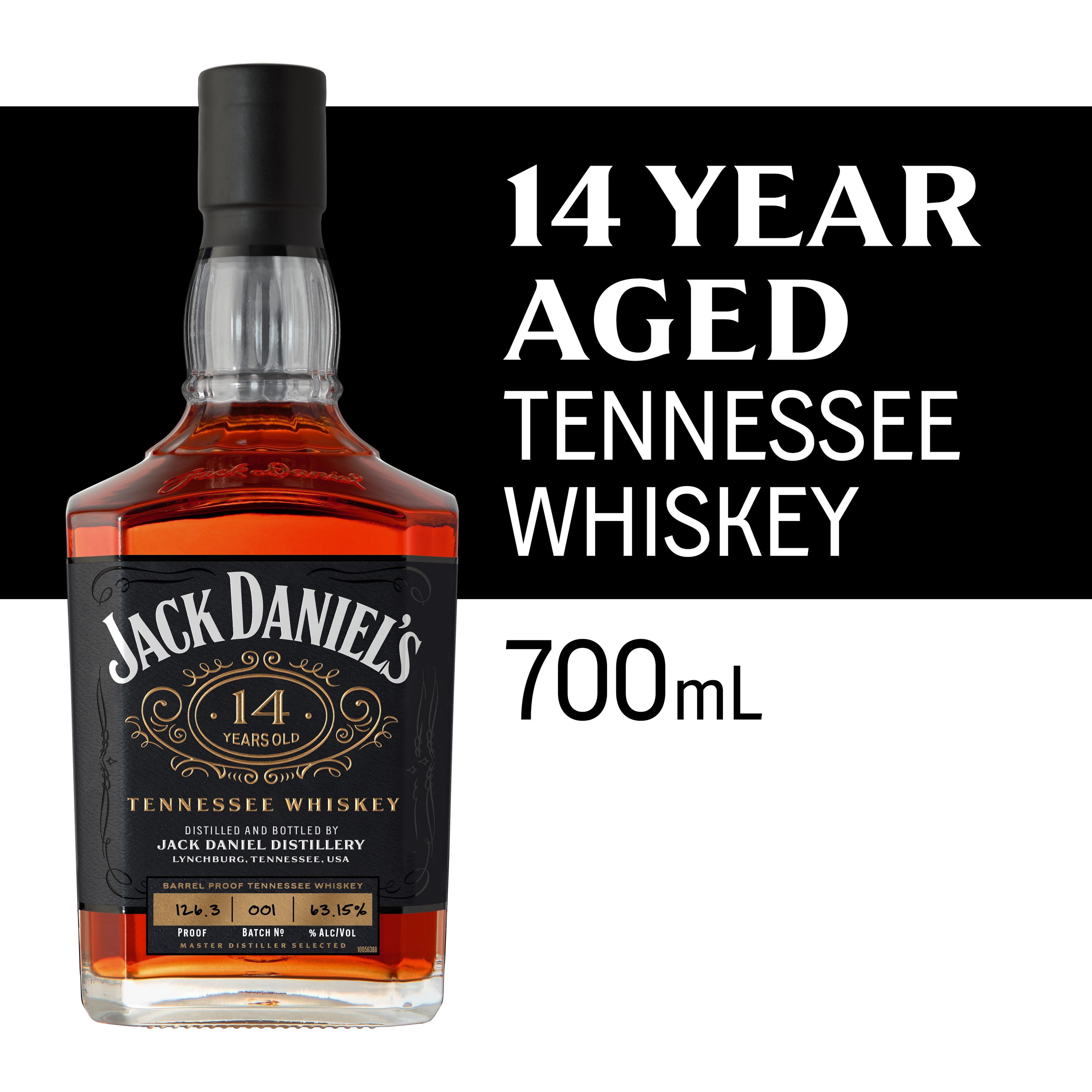 Jack Daniel's 14-Years-Old Tennessee Whiskey, 700 mL Bottle, Batch 1, 62.5% ABV