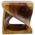 thumbnail image 3 of Strata Furniture 15x20" Rectangle Wood Twist-side Stool/Table in Walnut, 3 of 8