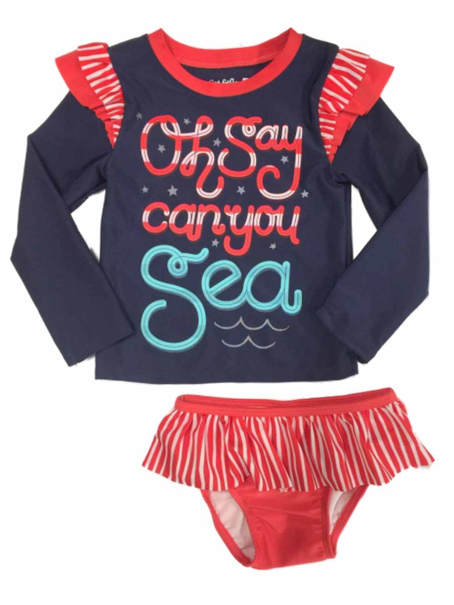 Details about  / Cat /& Jack ~ Infant ~ 18 Months ~ /"Oh Say Can You Sea/" ~ Swim ~ Rash Guard Shirt