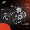 thumbnail image 3 of A-Premium Power Steering Pump with Pulley for Mercedes-Benz ML350 ML550 GL450 GL550, 3 of 9