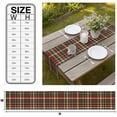 Autumn Plaid Table Runner Red Green Tartan Gingham Farmhouse Checkered ...