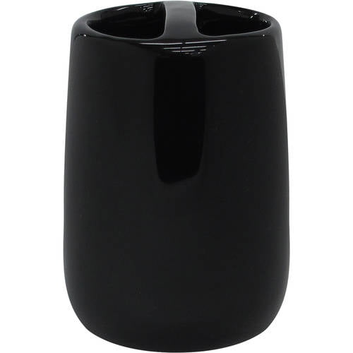 Mainstays Basic Rich Black Toothbrush Holder, 1 Each