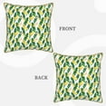 thumbnail image 3 of Xecao Banana Tree Leaves Print Soft Velvet Decorative Throw Pillow Covers, Square Cushion Cases for Bed, Sofa, Living Room, Car, and Indoor Outdoor Use-20"x20", 3 of 8
