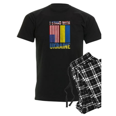 

CafePress - I Stand With Ukraine Support Ukrainian Ame Pajamas - Men s Dark Pajamas