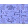 thumbnail image 1 of Ahgly Company Machine Washable Indoor Rectangle Oriental Blue Modern Area Rugs, 2' x 3', 1 of 4