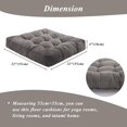 thumbnail image 2 of Meditation Floor Pillow 22×22 Inch 2 Pack Large Floor Cushions for Adults Square Tufted Corduroy Floor Pillows for Yoga Living Tatami Room Grey, 2 of 12