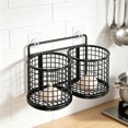 thumbnail image 5 of No Drill Wall Mounted Storage Rack, Kitchen Ginger Garlic Storage Basket, Household Spice Jar Organizer, No Drill Wall Mounted Storage Rack, 5 of 7