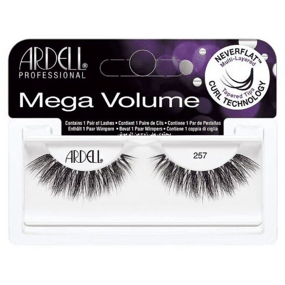 Ardell Professional Mega Volume Lashes - 257 - Pack of 1 with Sleek Comb
