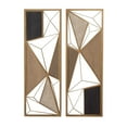 thumbnail image 6 of CosmoLiving by Cosmopolitan Brown Metal Geometric Wall Decor with Black and Gold Accents (2 Count), 6 of 12