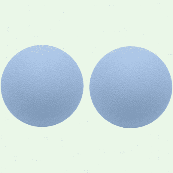 Massage Lacrosse Balls Trigger Point Therapy- Myofascial Release Muscle Knots Yoga Therapy Silicone Ball Deep Tissue Massage, Pack of 2 Balls