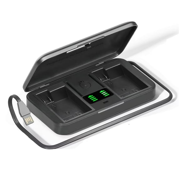 CITYORK Digital Camera Battery Charger DJI LCD Multi-Functional Battery Charger Case USB-C Charging Cable for Osmo Action 3, Osmo Action 4