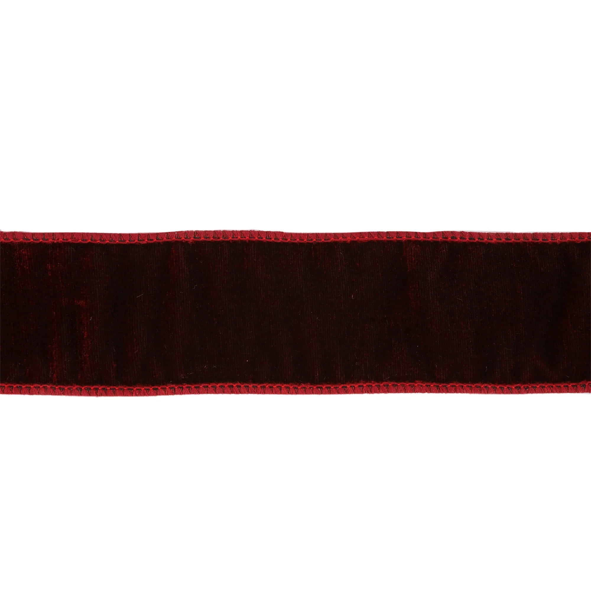 LaRibbons 2 1/2" Wired Premium Velvet Ribbon w/ Tissue Back | Burgundy| 10 Yard Roll