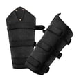 thumbnail image 2 of 2x brazaletes medievales protectores de brazo Vintage hombres mujeres pulsera de cuero PU protector de muñeca para fiesta Halloween Cosplay Accesorios Negro Yinane Brazaletes, 2 of 8