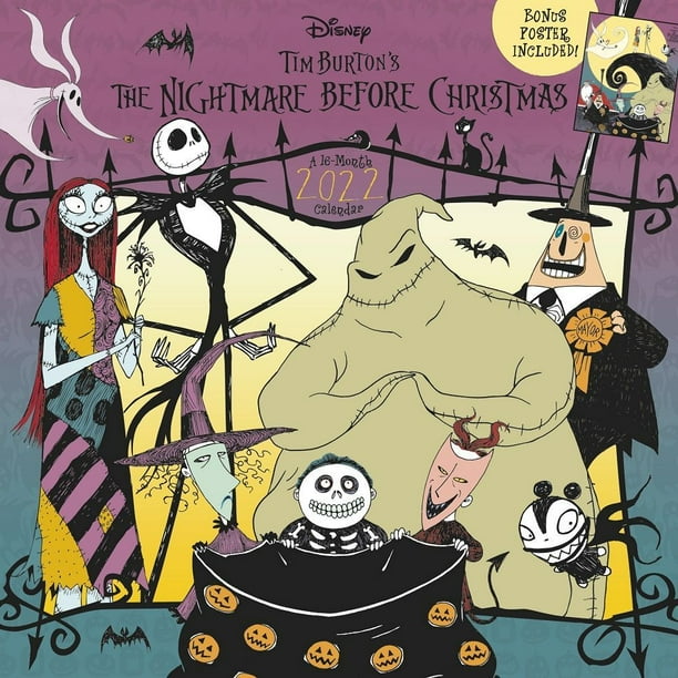 Nightmare Before Christmas 2022 Nightmare Before Christmas Exclusive 2022 Wall Calendar With Collectors  Print - Walmart.com