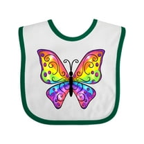 Inktastic Butterfly with Rainbow Wings Boys or Girls Baby Bib