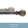 thumbnail image 6 of Kenney Jillian 48-86" Petite Café Adjustable Curtain Rod, 1/2" Dia., Brown Marble, 6 of 7