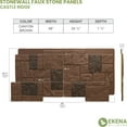 thumbnail image 2 of Ekena Millwork 49"W x 24.50"H x 1.25"D Castle Rock Stacked Stone, StoneWall Faux Stone Siding Panel, Canyon Brown, 2 of 11
