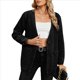 thumbnail image 3 of Chaqueta Vaquera Tipo Cárdigan con Botones para Mujer, de Moda de Otoño, con Cuello en V, Larga, Abrigo de Invierno. Negro L, 3 of 10