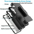thumbnail image 6 of Galaxy S24 Case, Takfox Samsung Galaxy S24 Holster Phone Case with Built-in Screen Protector Swivel Belt Clip [3 Layers] Heavy Duty Full Body Protection Shockproof Kickstand Cover - Black, 6 of 10