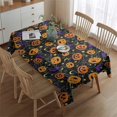 thumbnail image 2 of Halloween Pumpkins and Spider Webs Rectangle Tablecloth 60"x84",Waterproof Polyester Rectangle Table Cloth, Wipeable Spillproof Polyester Tablecloth for Dining, Camping, Indoor and Outdoor, 2 of 5