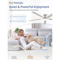 thumbnail image 4 of Ventilador de techo ZMISHIBO 152 cm LED 20W con control remoto y por app, 4 of 9