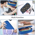 thumbnail image 7 of TEQUAN Large Capacity Pencil Case, Gold Evil Talisman Eyes Pattern Pencil Pouch 2 Compartments Pencil Bag (Blue), 7 of 7