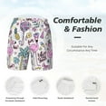 thumbnail image 5 of Balery Summer with Flamingo Mens Swim Trunks Swim Shorts for Men Quick Dry Inseam Beach Shorts with Compression Liner Pocket-Large, 5 of 9