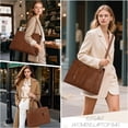 thumbnail image 2 of Laptop Bag for Women 15.6 Inch Work Tote Bags  Leather Laptop Computer Tote Professional Briefcase, 2 of 6